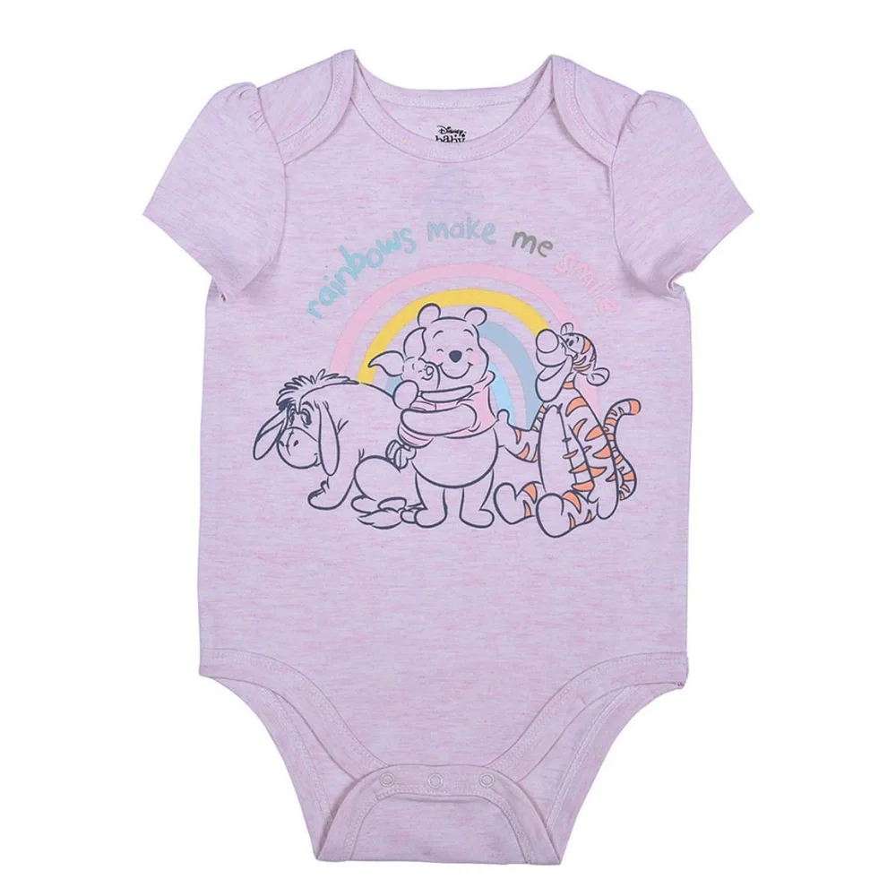 Disney Baby Bodysuit – Winnie the Pooh Rainbow 18M | “Rainbows Make Me Smile